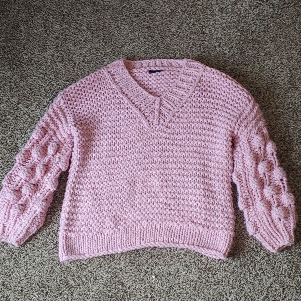 Vici Pink Chunky Knit Sweater Women's Size Small